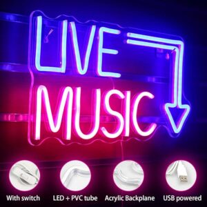 Live Music Neon Sign